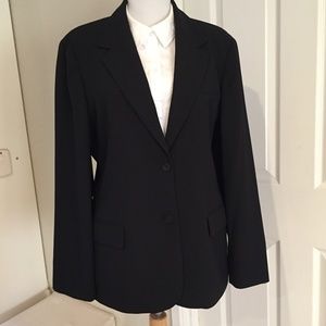 Evan Picone sz 14 black crepe blazer - lined